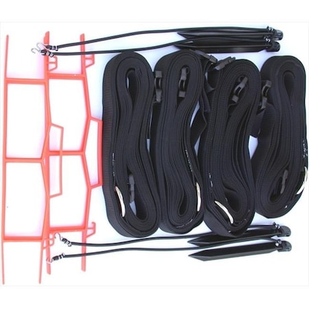 Home Court Home Court M819ABKS 8 Meter Black 2-inch Adjustable Web Courtlines M819ABKS